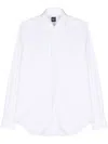 Xacus Cutaway-collar Poplin Shirt In White