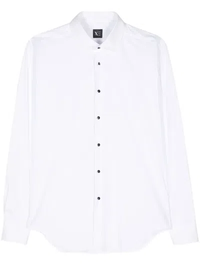 Xacus Cutaway-collar Poplin Shirt In White