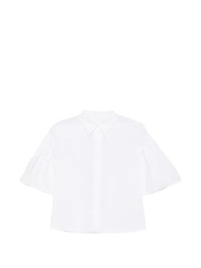 Xacus Ellery Pleated-sleeve Shirt In White