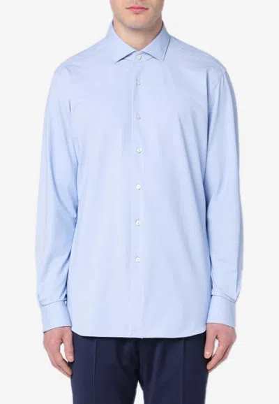 Xacus Essential Long-sleeved Shirt In Blue