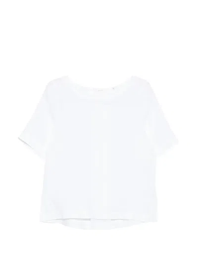 Xacus Fiamma Short-sleeve Box-pleat Blouse In White