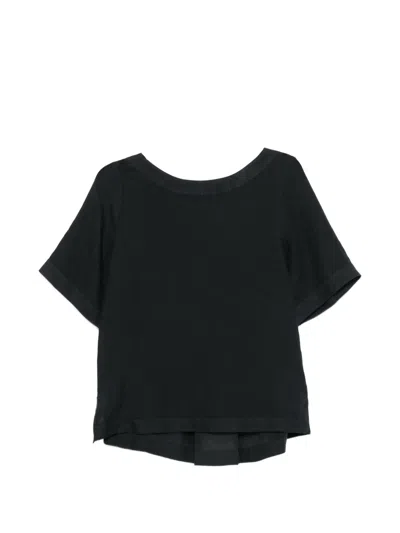 Xacus Fiamma Short-sleeve Top In Black