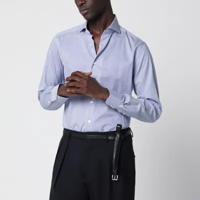 Xacus Fine Striped Travel Shirt With French Collar In Multi