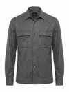 Xacus Flap-pocket Shirt In Gray