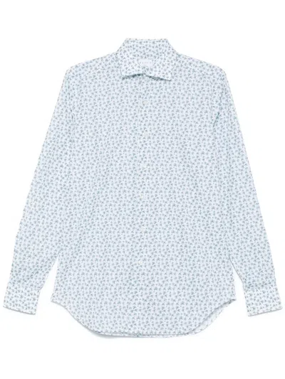 Xacus Floral Shirt In 蓝色
