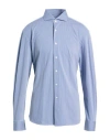 Xacus For Franz Kraler Man Shirt Midnight Blue Size 18 ½ Polyamide, Elastane In Blue
