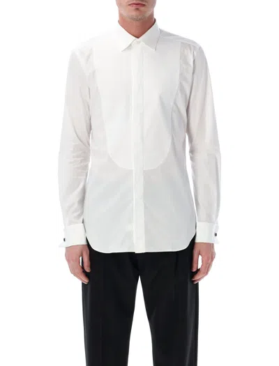 Xacus Formal Shirt With Plastron In White