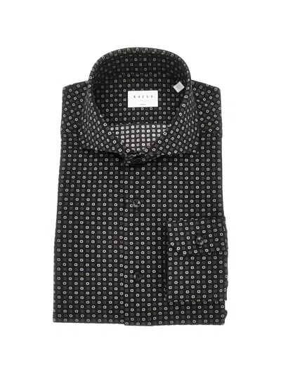 Xacus Geometric-print Active Shirt In Black