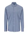 Xacus Graphic-print Long-sleeve Shirt In Blue