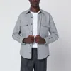 Xacus Overshirt Jacket In Wool Blend In Gray