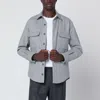 Xacus Gray Overshirt Jacket In Wool Blend In Gray