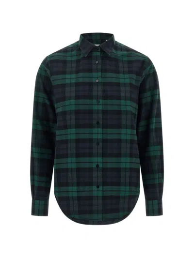 Xacus Green Regular Plaid Shirt