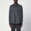 Xacus Wool-blend Buttoned Shirt In Gray
