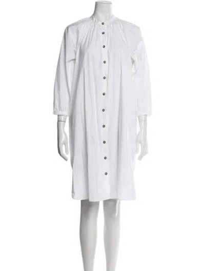 Pre-owned Xacus Knee-length Dress In White