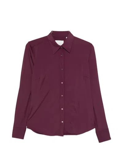 Xacus Larissa Kt Button-fastening Shirt In Burgundy