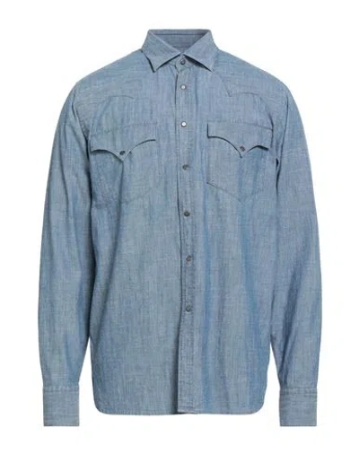Xacus Legacy Collection Man Denim Shirt Blue Size 15 ¾ Cotton