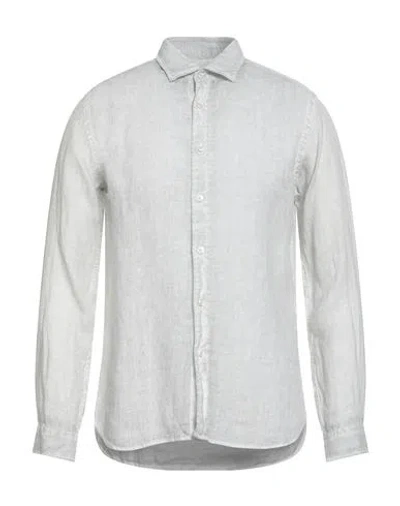 Xacus Legacy Collection Man Shirt Off White Size 17 ½ Linen In Gray