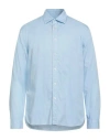 Xacus Legacy Collection Man Shirt Sky Blue Size 17 Cotton In Blue