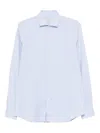 Xacus Light Blue Checked Tailored-fit Shirt In Blue