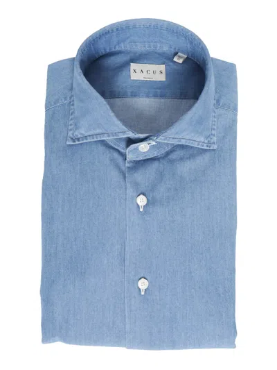 Xacus Light Blue Cotton Shirt