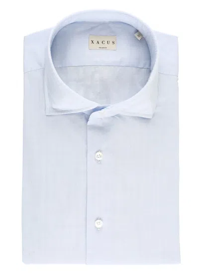 Xacus Light Blue Lightblue Cotton Shirt