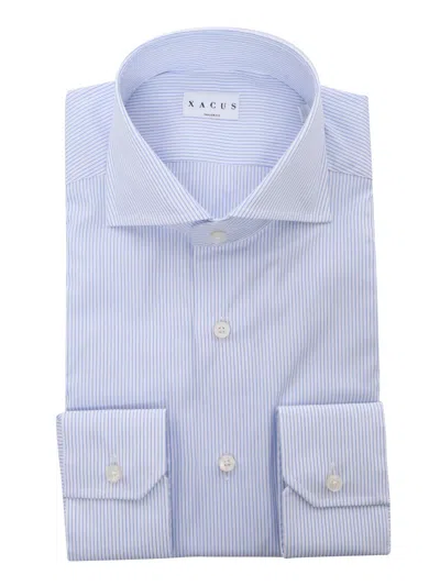 Xacus Light Blue Striped Shirt In Multicolor