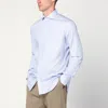 Xacus Light Blue Travel Cotton Shirt In Blue