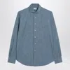 Xacus Light Denim Tailor Fit Shirt In Blue