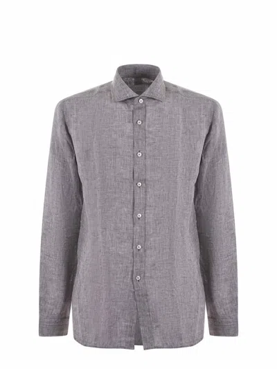 Xacus Linen Shirt In Grey