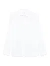 Xacus Button-down White Linen Shirt With Subtle Texture In White