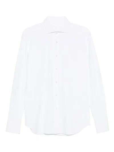 Xacus Long-sleeve Button-fastening Shirt In White