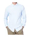 Xacus Light Blue Tailor Fit Shirt In Linen In Blue