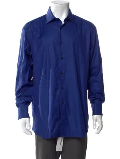 Pre-owned Xacus Long Sleeve Dress Shirt In Blue