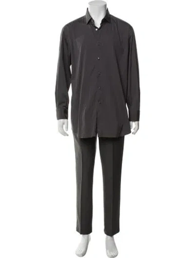 Pre-owned Xacus Long Sleeve Dress Shirt In Grey