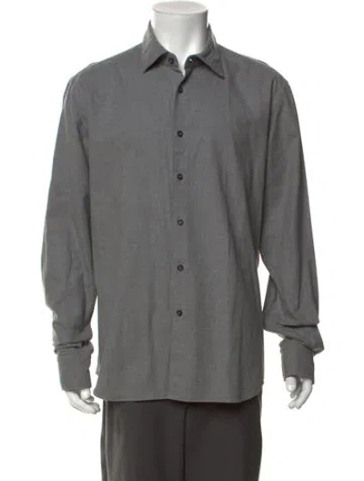 Pre-owned Xacus Long Sleeve Dress Shirt In Grey