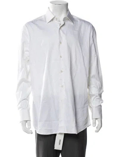 Pre-owned Xacus Long Sleeve Dress Shirt In White