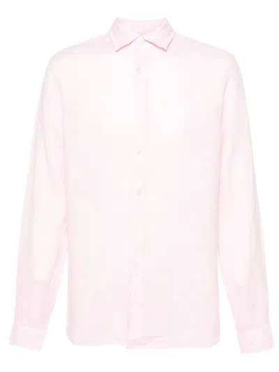Xacus Man Shirt Light Pink Size 14 Linen