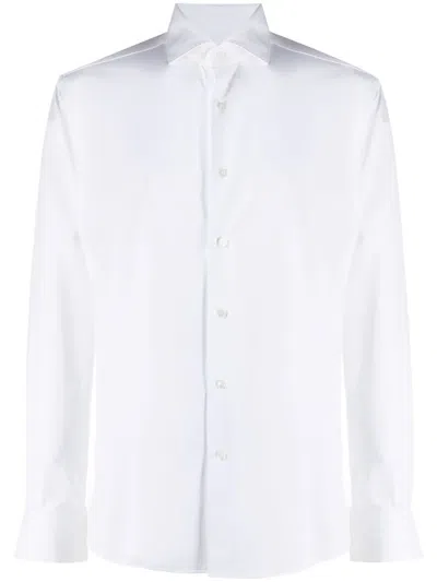 Xacus Long-sleeve Poplin Shirt In White