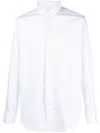 Xacus Structured Collar White Shirt With Buttoned Cuffs In White