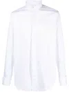 Xacus Structured Collar White Shirt With Buttoned Cuffs In White