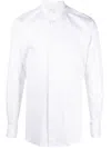 Xacus Structured Collar White Shirt With Buttoned Cuffs In White