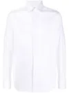 Xacus Structured Collar White Shirt With Buttoned Cuffs In White