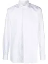 Xacus Structured Collar White Shirt With Buttoned Cuffs In White