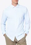 Xacus Light Blue Active Twill Shirt In White