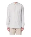 Xacus Striped Poplin Shirt In White