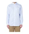 Xacus Light Blue Tailor Fit Shirt In Linen In Blue