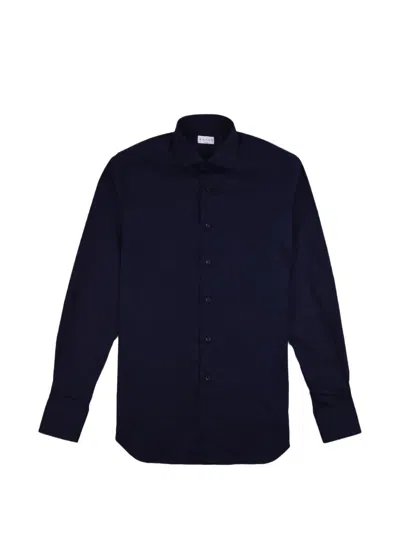 Xacus Long-sleeve Button-down Shirt In Blue