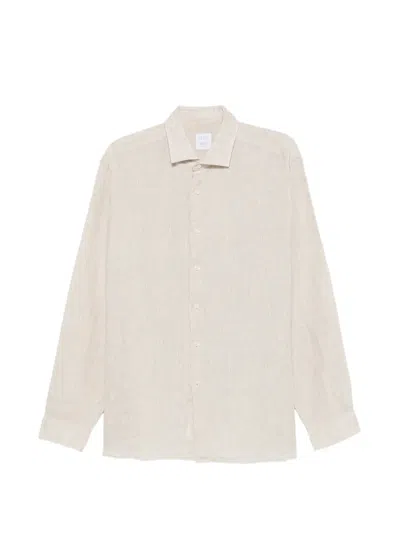 Xacus Long-sleeve Button-down Shirt In Neutral
