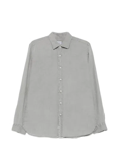 Xacus Long-sleeve Button-up Shirt In Gray