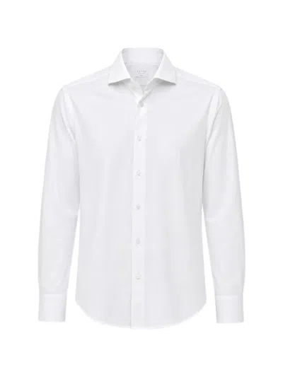 Xacus Long-sleeve Spread-collar Shirt In White